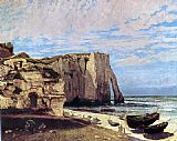 Storm Canvas Paintings - The Cliffs of tretat After the Storm